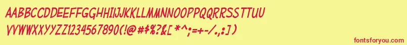 fuente MufferawcdItalic – Fuentes Rojas Sobre Fondo Amarillo