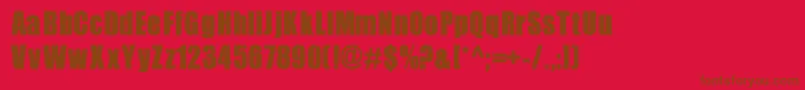 BillboardCollege Font – Brown Fonts on Red Background
