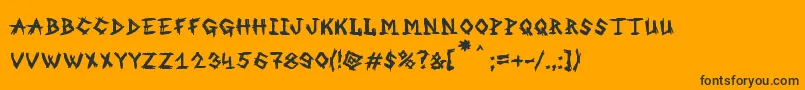 MbAnOldWitch Font – Black Fonts on Orange Background