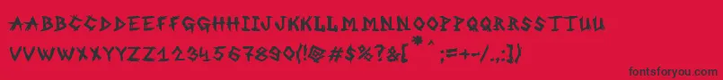 MbAnOldWitch Font – Black Fonts on Red Background