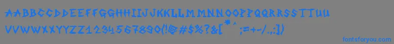 MbAnOldWitch Font – Blue Fonts on Gray Background