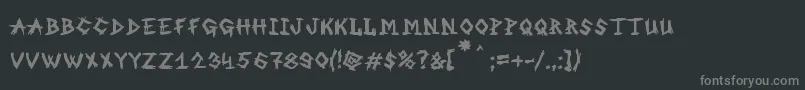 フォントMbAnOldWitch – 黒い背景に灰色の文字