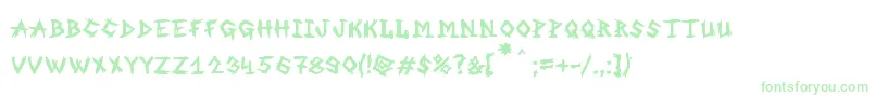 MbAnOldWitch Font – Green Fonts on White Background