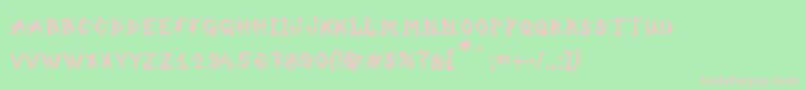 MbAnOldWitch Font – Pink Fonts on Green Background