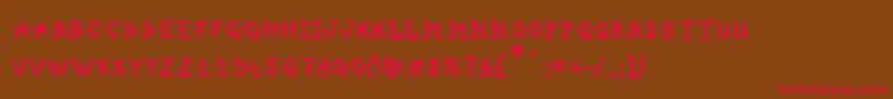 MbAnOldWitch Font – Red Fonts on Brown Background