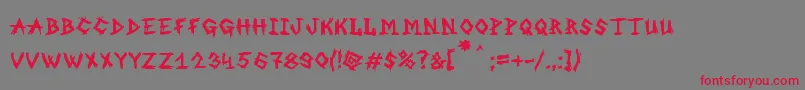 MbAnOldWitch Font – Red Fonts on Gray Background