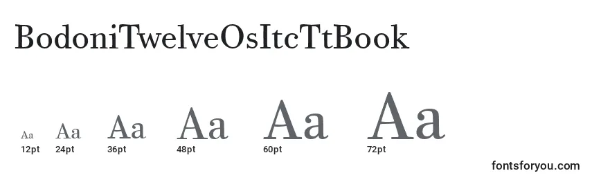 Размеры шрифта BodoniTwelveOsItcTtBook