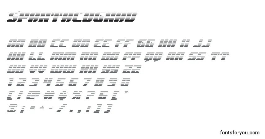A fonte Spartacograd – alfabeto, números, caracteres especiais