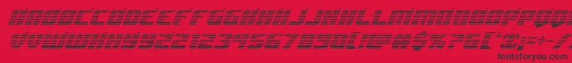 フォントSpartacograd – 赤い背景に黒い文字