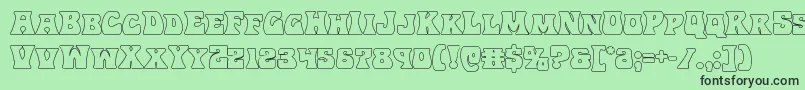 Hippocketout Font – Black Fonts on Green Background