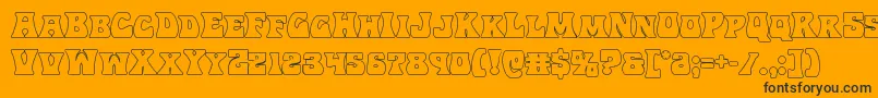 Hippocketout Font – Black Fonts on Orange Background