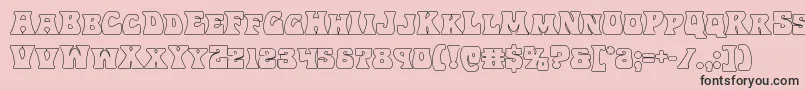 Шрифт Hippocketout – чёрные шрифты на розовом фоне