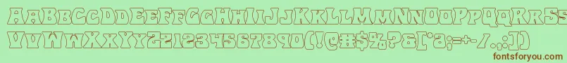 Hippocketout Font – Brown Fonts on Green Background