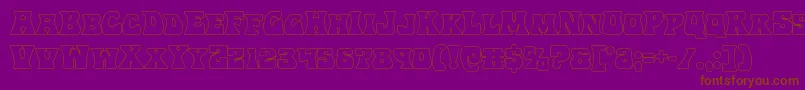 Hippocketout Font – Brown Fonts on Purple Background