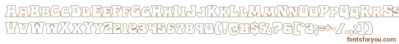 Czcionka Hippocketout – brązowe czcionki na białym tle