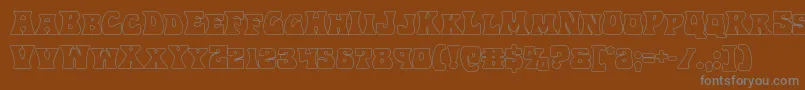 Hippocketout Font – Gray Fonts on Brown Background