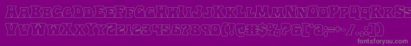 Hippocketout-Schriftart – Graue Schriften auf violettem Hintergrund