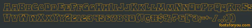 Hippocketout Font – Orange Fonts on Black Background