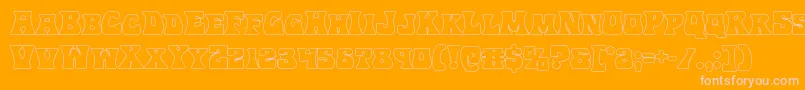 Hippocketout Font – Pink Fonts on Orange Background