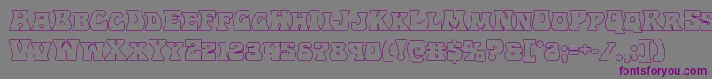 Hippocketout Font – Purple Fonts on Gray Background