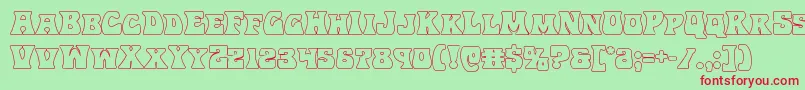 Hippocketout Font – Red Fonts on Green Background