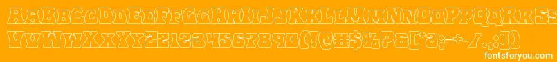 Hippocketout Font – White Fonts on Orange Background