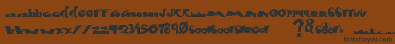 Fontcity-fontti – mustat fontit ruskealla taustalla