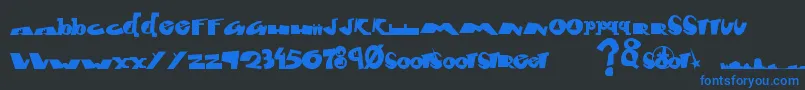 Fontcity Font – Blue Fonts on Black Background