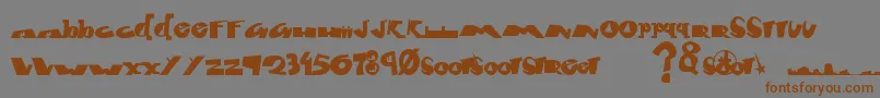 Fontcity Font – Brown Fonts on Gray Background