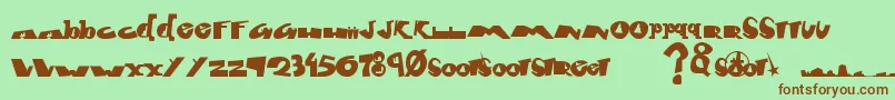 Fontcity Font – Brown Fonts on Green Background