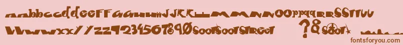Fontcity Font – Brown Fonts on Pink Background