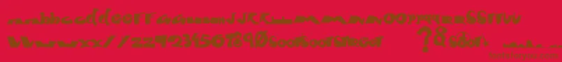 Fontcity Font – Brown Fonts on Red Background