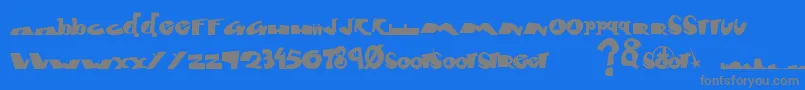 Fontcity Font – Gray Fonts on Blue Background