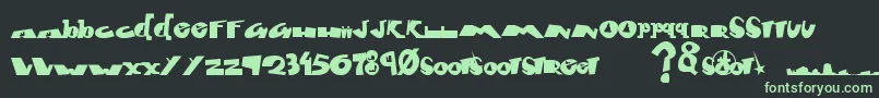 Fontcity Font – Green Fonts on Black Background