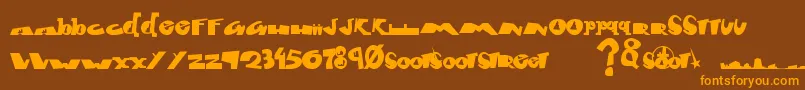 Подробнее о шрифте Fontcity Шрифт Fontcity – оранжевые шрифты на коричневом фоне