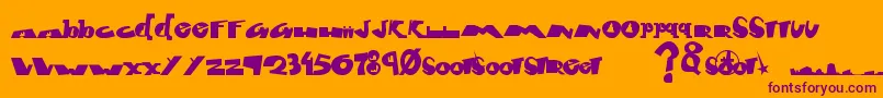 Fontcity Font – Purple Fonts on Orange Background