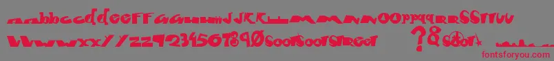 Fontcity-Schriftart – Rote Schriften auf grauem Hintergrund