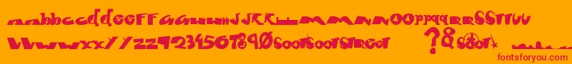 Fontcity Font – Red Fonts on Orange Background