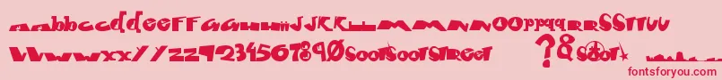 Fontcity Font – Red Fonts on Pink Background