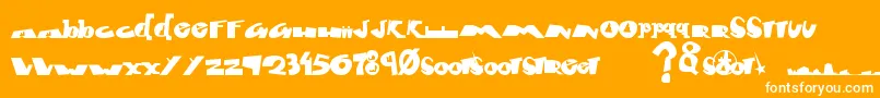 Fontcity Font – White Fonts on Orange Background
