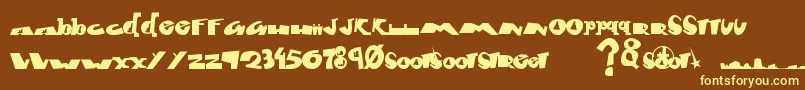 Шрифт Fontcity – жёлтые шрифты на коричневом фоне