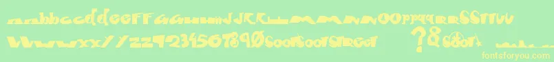 Fontcity Font – Yellow Fonts on Green Background