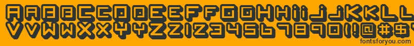 SpleenMachine Font – Black Fonts on Orange Background