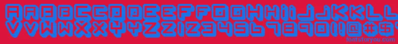 SpleenMachine Font – Blue Fonts on Red Background