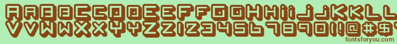 SpleenMachine Font – Brown Fonts on Green Background