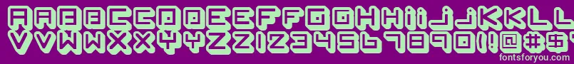 SpleenMachine Font – Green Fonts on Purple Background