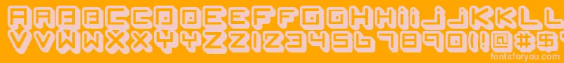 SpleenMachine Font – Pink Fonts on Orange Background