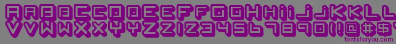 フォントSpleenMachine – 紫色のフォント、灰色の背景