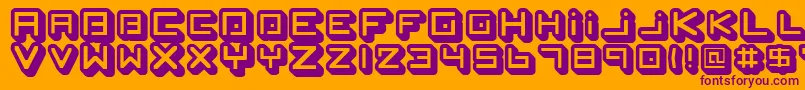 SpleenMachine Font – Purple Fonts on Orange Background