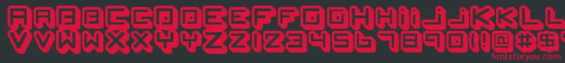 フォントSpleenMachine – 黒い背景に赤い文字